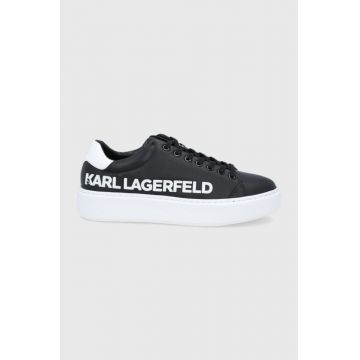 Karl Lagerfeld ghete de piele Maxi Kup culoarea negru