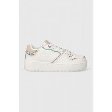 Karl Kani sneakers din piele 89 UP LOGO PRM culoarea alb, 1180631 KKFWW000165