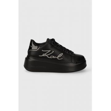 Karl Lagerfeld sneakers din piele ANAKAPRI culoarea negru, KL63510A