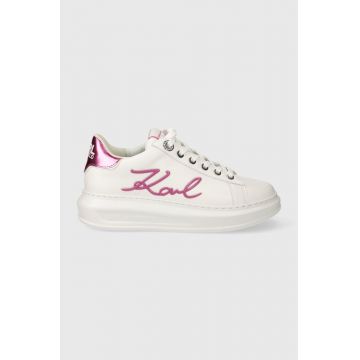 Karl Lagerfeld sneakers din piele KAPRI culoarea alb, KL62510A