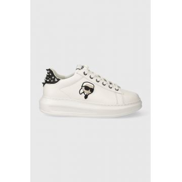 Karl Lagerfeld sneakers din piele KAPRI culoarea alb, KL62529N