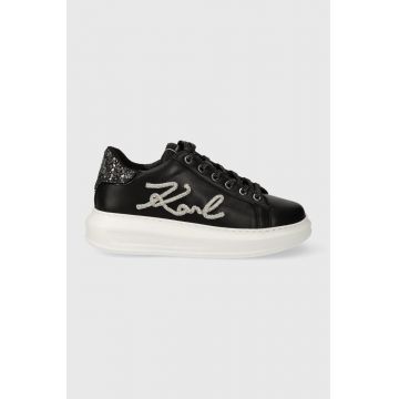 Karl Lagerfeld sneakers din piele KAPRI culoarea negru, KL62510G