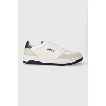 Karl Lagerfeld sneakers din piele KREW KL culoarea alb, KL53024A