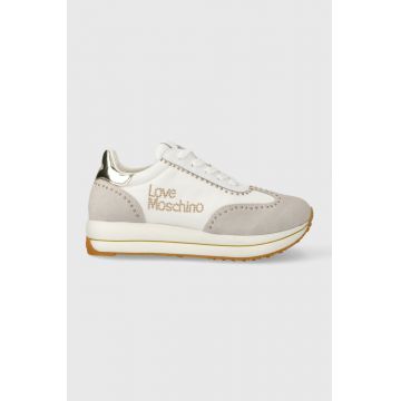 Love Moschino sneakers culoarea alb, JA15054G1IIND10A