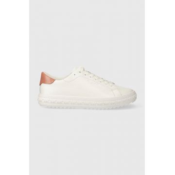 MICHAEL Michael Kors sneakers din piele Grove culoarea alb, 43R4GVFS1L