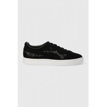 Puma sneakers din piele intoarsă PUMA X SWAROVSKI culoarea negru