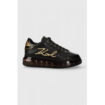 Karl Lagerfeld sneakers din piele KAPRI KUSHION culoarea negru, KL62611F