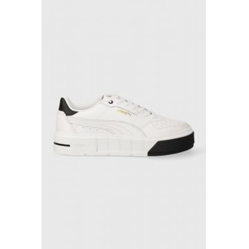 Puma sneakers din piele Cali Court Lth Wns culoarea alb