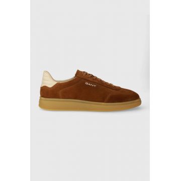 Gant sneakers din piele intoarsă Cuzmo culoarea maro, 28633479.G420