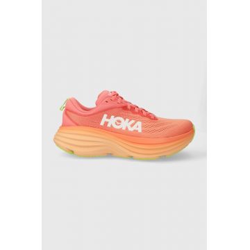 Hoka One One pantofi de alergat Bondi 8 culoarea portocaliu