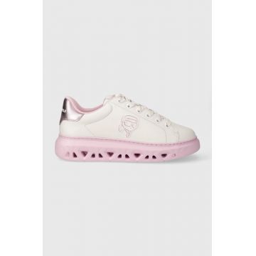 Karl Lagerfeld sneakers din piele KAPRI KITE culoarea alb, KL64530N