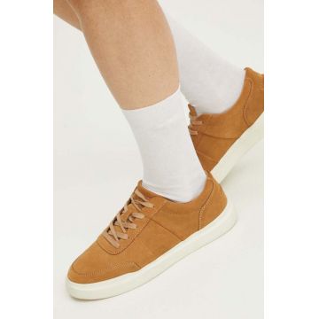 Medicine sneakers din piele intoarsă barbati, culoarea maro
