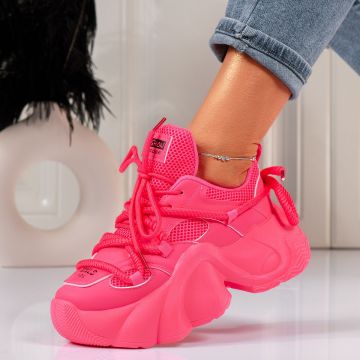 Adidasi dama rosii din piele ecologica Scottie #18545