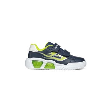 Geox sneakers pentru copii ILLUMINUS culoarea verde