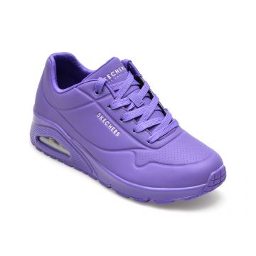 Pantofi sport SKECHERS mov, UNO, din piele ecologica