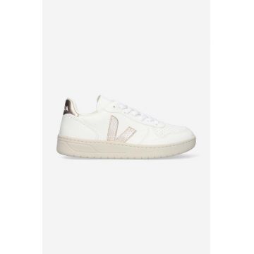 Veja sneakers din piele V-10 culoarea alb VX052935