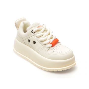 Pantofi sport GRYXX albi, 3A71171, din piele naturala