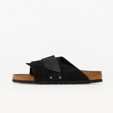 Birkenstock Kyoto Velvet Leather Soft Suede & Nubuck Black