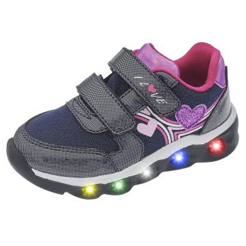 Pantofi sport copii cu luminite Chicco Chelly, Bleumarin, 71126-66P