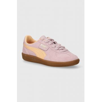Puma sneakers din piele întoarsă Palermo culoarea roz 396463