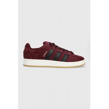 adidas Originals sneakers din piele întoarsă Campus 00s culoarea bordo, IF8765