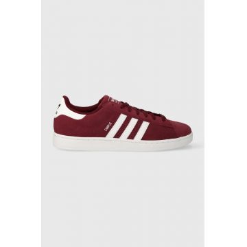 adidas Originals sneakers din piele întoarsă Campus 2 culoarea bordo