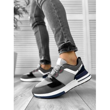 Adidasi barbati casual gri inchis B018