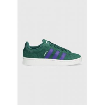 adidas Originals sneakers din piele întoarsă Campus 00s culoarea verde, ID3170