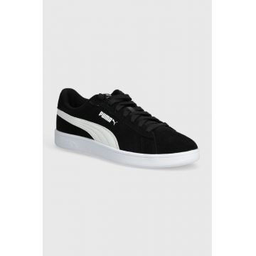 Puma sneakers din piele intoarsă Smash 3.0 culoarea negru 390984