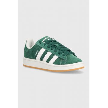 adidas Originals sneakers din piele intoarsă Campus 00s J culoarea verde, IH7492