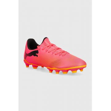 Puma ghete de fotbal korki Future 7 Play culoarea roz, 107723