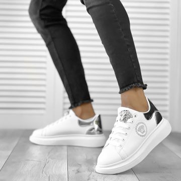 Adidasi barbati VSC casual albi FCL8013 T53-4