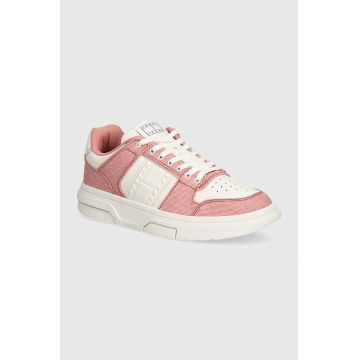 Tommy Jeans sneakers THE BROOKLYN MIX MEDIA culoarea roz, EN0EN02577