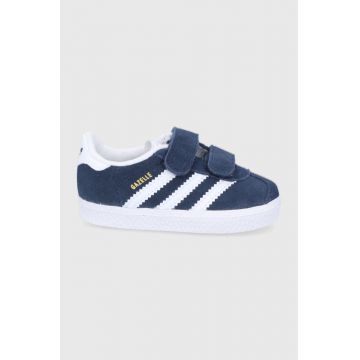 Adidas Originals Pantofi din piele întoarsă pentru copii CQ3138 culoarea albastru marin