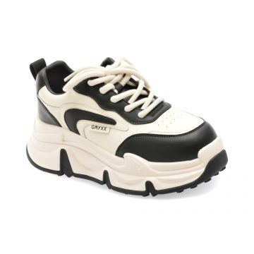 Pantofi sport GRYXX albi, 1607, din piele naturala