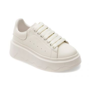 Pantofi sport GRYXX albi, 3F612, din piele naturala