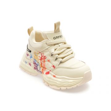 Pantofi sport GRYXX albi, 80292, din piele naturala
