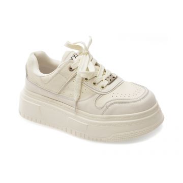 Pantofi sport GRYXX albi, V6301, din piele naturala