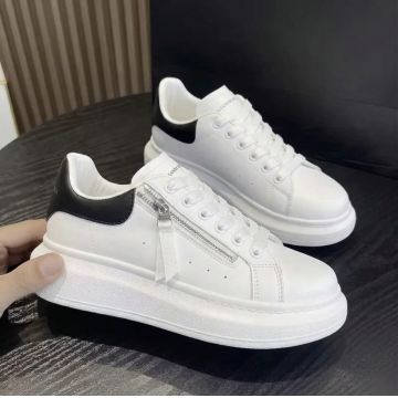 Adidasi dama albi cu negru K05 N10-1