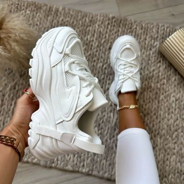 Adidasi dama casual alb WW096 T55-3