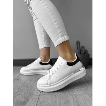 Adidasi dama casual albi cu negru JDJ18  N8-3