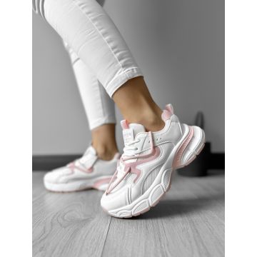 Adidasi dama casual cu talpa inalta  roz CL2405