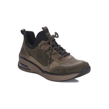 Pantofi sport dama  Combinatie - Sintetic - Maro/Verde