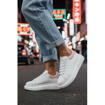 Adidasi dama casual albi A2906  T5-3