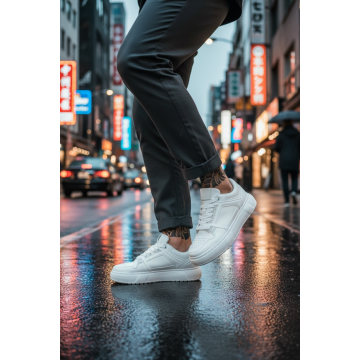 Adidasi barbati casual albi M01 N8-3