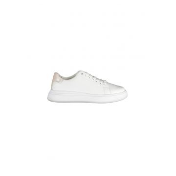 Pantofi sport dama -  50% Poliester - 50% Piele naturala - Alb - HW0HW01668F