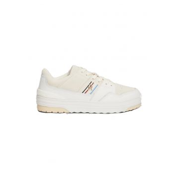 Pantofi sport  pentru Femei - suede stripes basket lo - FW0FW07811-AEF - Alb