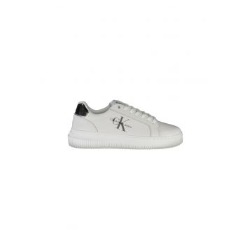 Sneakers dama -  20% Poliester - 60% Piele naturala - 20% Poliuretan - Alb - 22783
