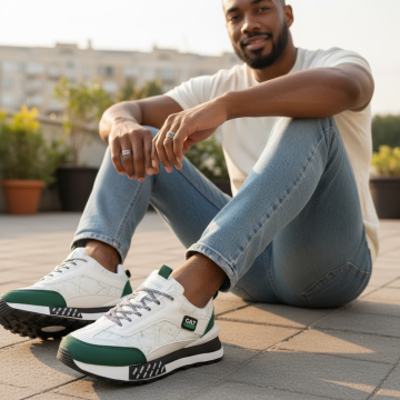 Adidasi barbati casual  albi A103