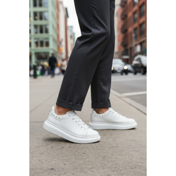 Adidasi barbati casual amq  albi 6626 N17-3 Adidasi barbati casual amq  albi 6626 N17-3